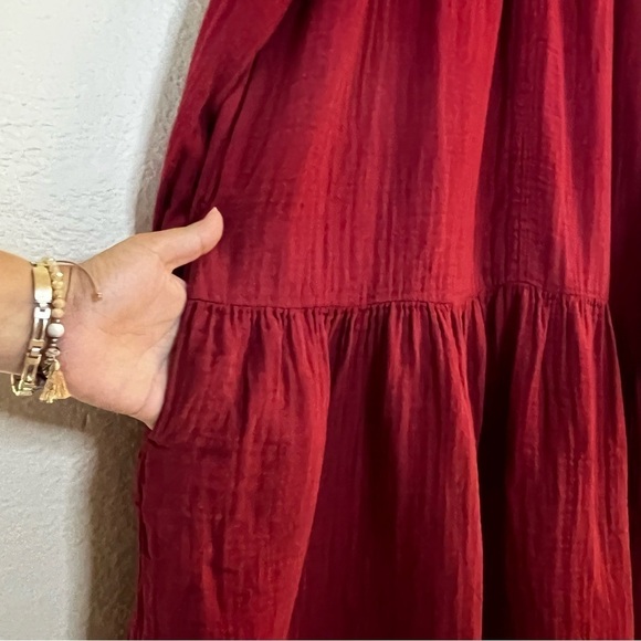 VELVET By Graham & Spencer, Viviana Cotton Gauze Dress, Long Sleeve, Size XL - Picture 6 of 11